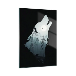 Schilderen op glas - De stem van de bosnacht - 50x70 cm