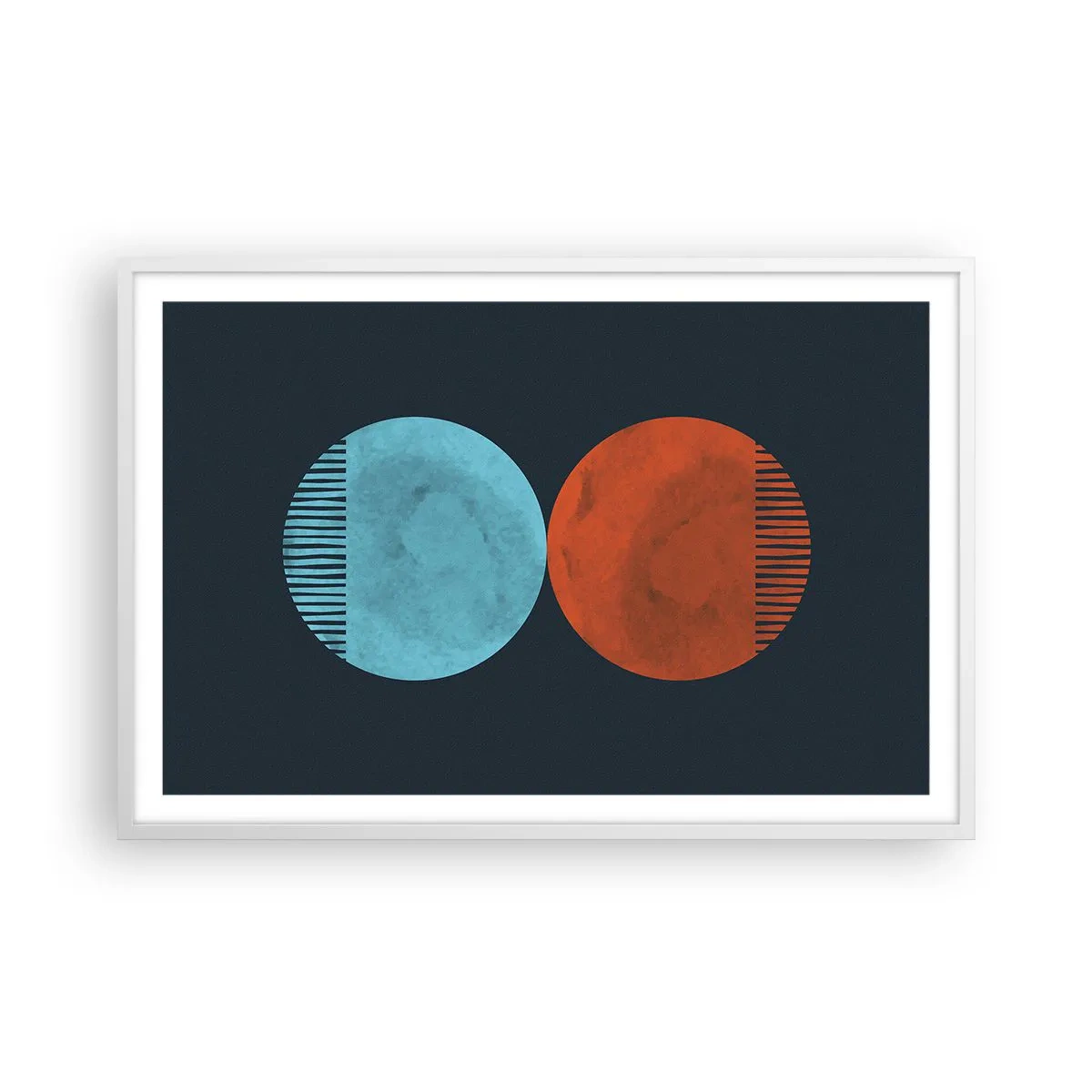 Poster in een witte lijst - Alleen geometrie? - 91x61 cm
