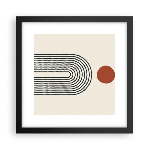 Poster in een zwarte lijst - Magnetisme van vormen en kleuren - 30x30 cm