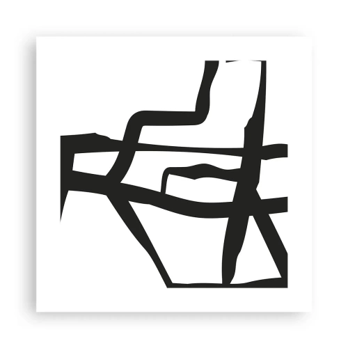 Poster - Zwart-wit ontwerp - 40x40 cm