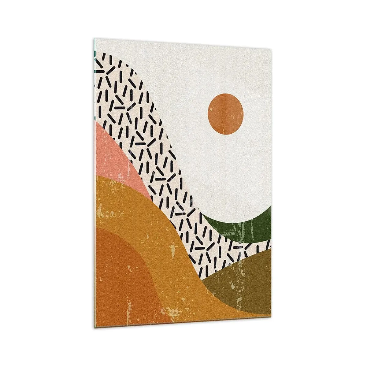 Schilderen op glas - Zonne-abstractie - 70x100 cm