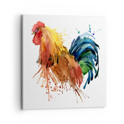 Schilderen op canvas - Koninklijk gewaad, koninklijke trots - 70x70 cm