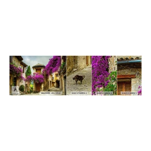 Fotobehang Monster Premium Canvas - Onder een bloemenluifel - Landschap, Architectuur, Stad - 100x30 cm