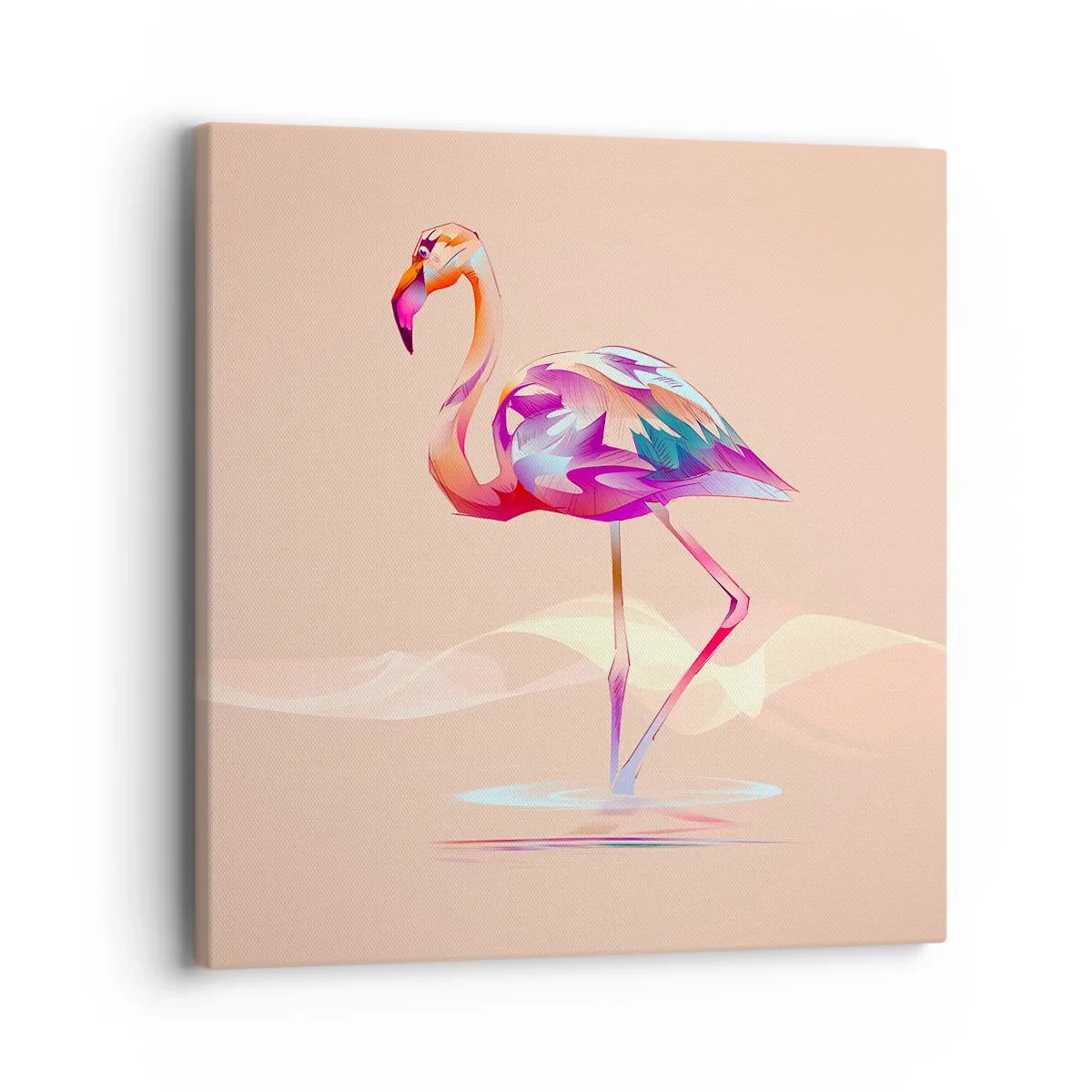 Schilderen op canvas - De vogel van goede emoties - 40x40 cm