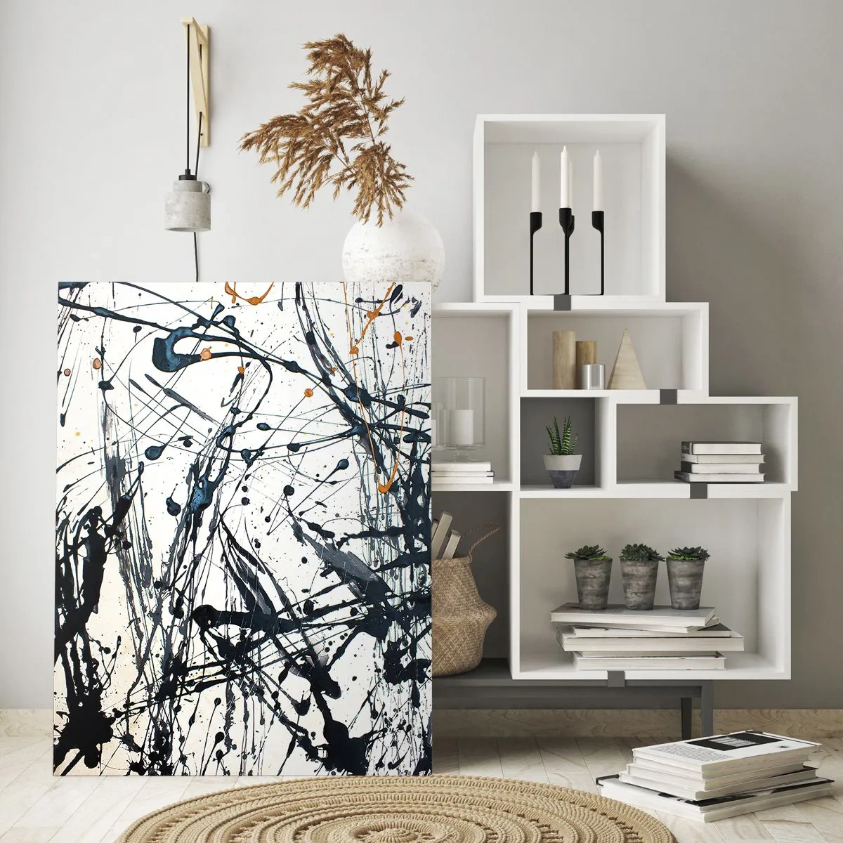 Schilderen op glas - Expressionistische abstractie - 50x70 cm