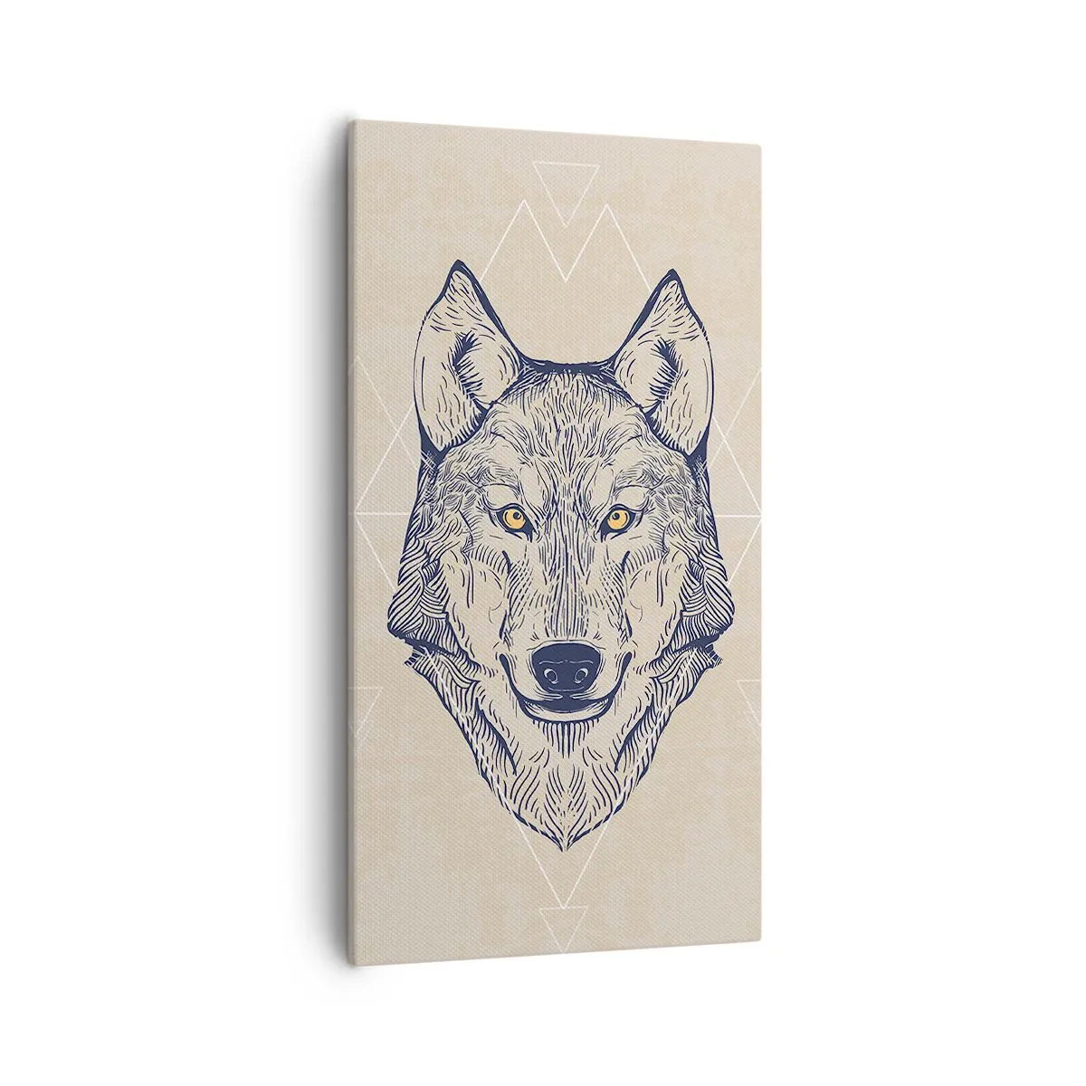 Schilderen op canvas - Een alfa met een indringende blik - 55x100 cm