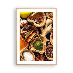 Een poster in een licht eiken lijst - Neem wat je wilt - 50x70 cm