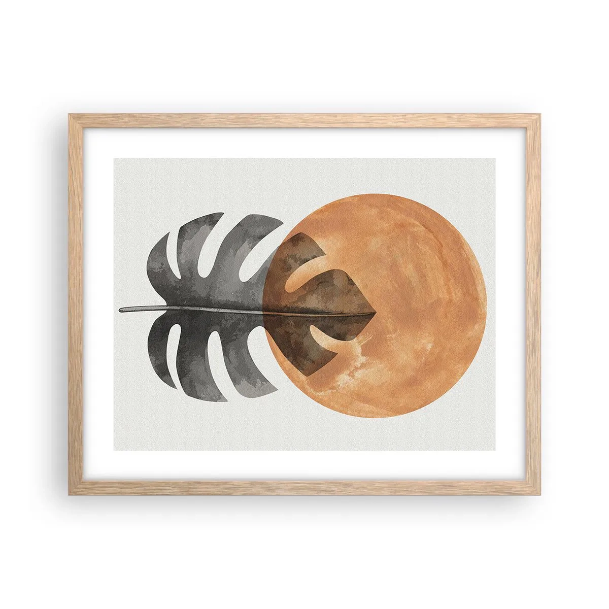 Een poster in een licht eiken lijst - Altijd de zon - 50x40 cm