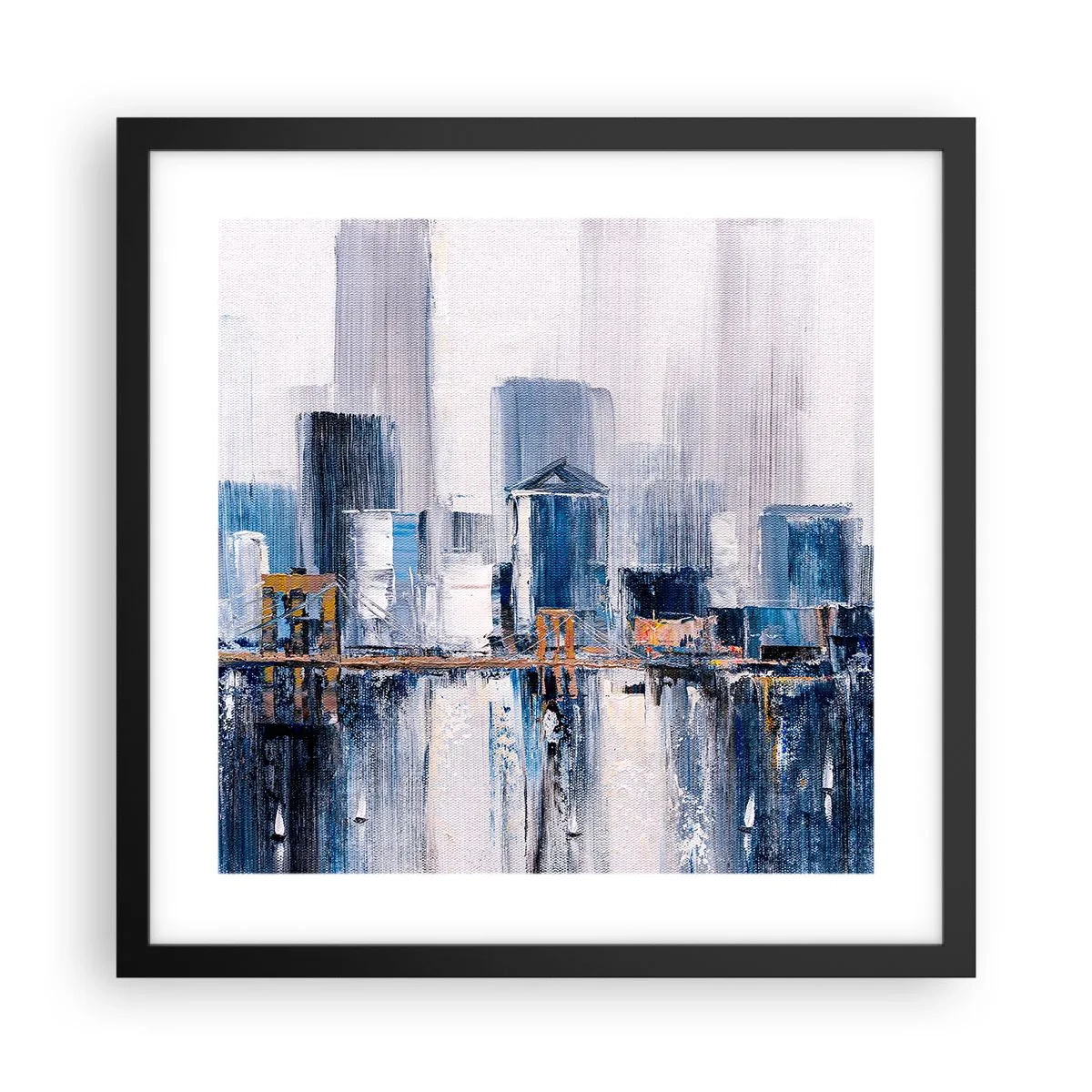 Poster in een zwarte lijst - New Yorkse impressie - 40x40 cm
