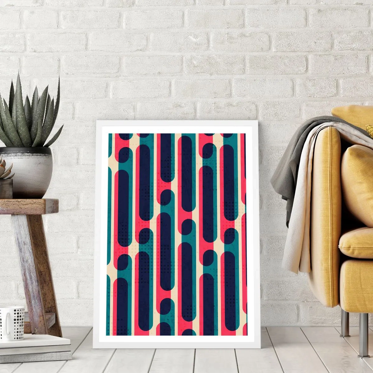 Poster in een witte lijst - In de diepte en vooruit - 61x91 cm