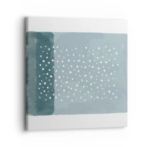 Schilderen op canvas - Gegroeid op blauw - 30x30 cm
