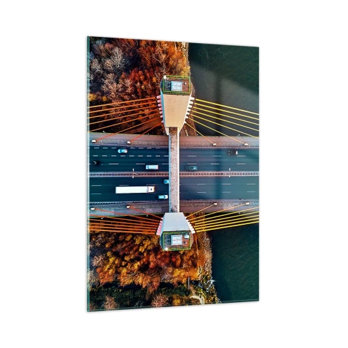 Schilderen op glas - BEYOND the waters, beyond the forest - 50x70 cm