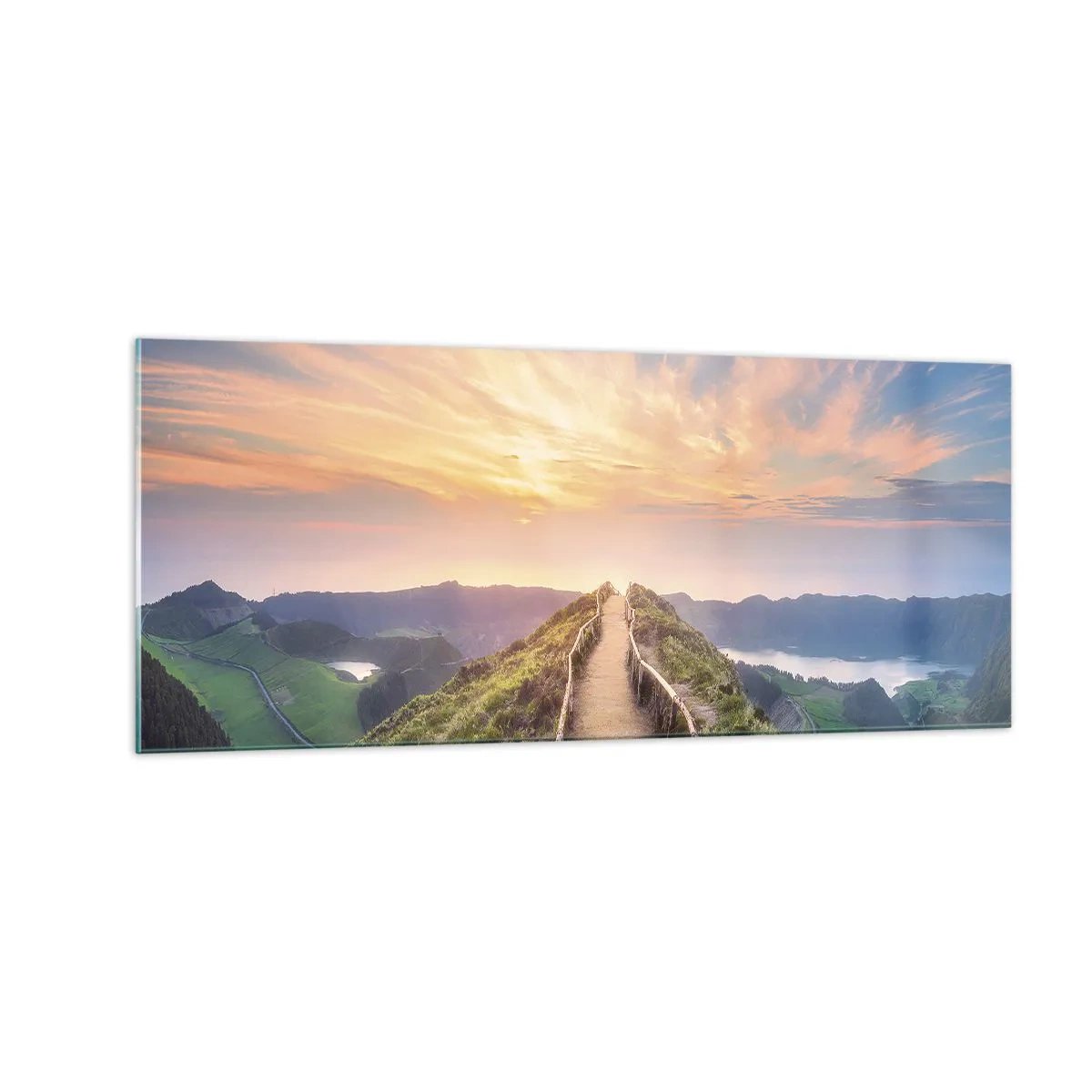 Schilderen op glas - Dicht bij de hemel - 100x40 cm
