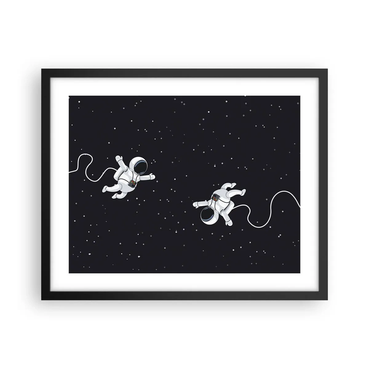 Poster in een zwarte lijst - Kosmische dans - 50x40 cm