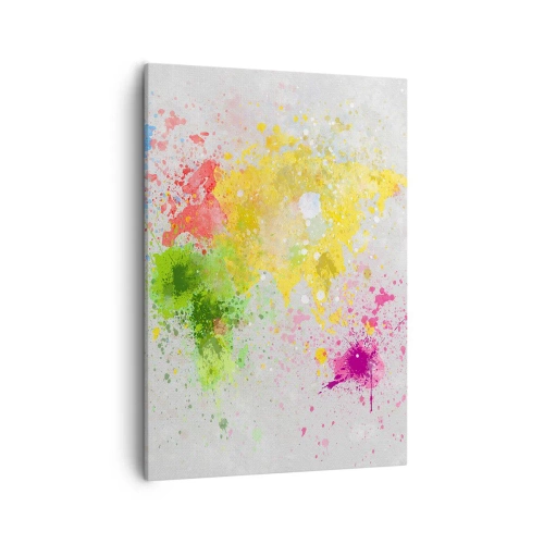 Schilderen op canvas - Alle kleuren van de wereld - 50x70 cm