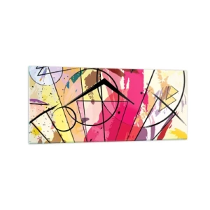 Schilderen op glas - Explosie - 120x50 cm