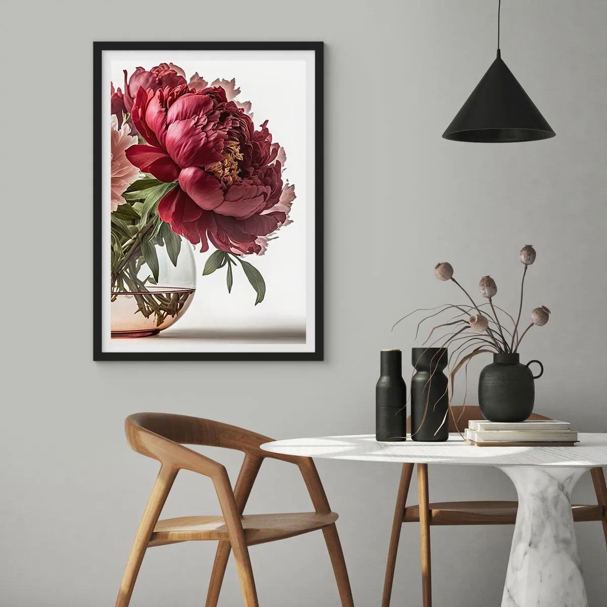 Poster in een zwarte lijst - In volle bloei van schoonheid - 30x40 cm