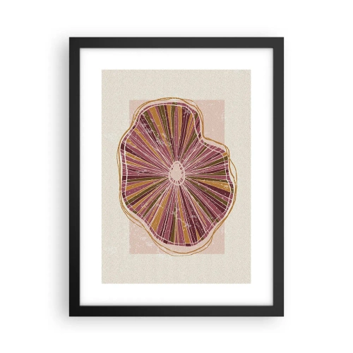 Poster in een zwarte lijst - Stralende abstractie - 30x40 cm