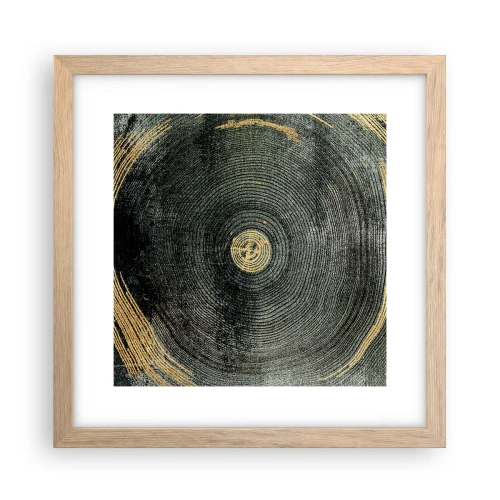 Een poster in een licht eiken lijst - Veranderen en zijn - 30x30 cm