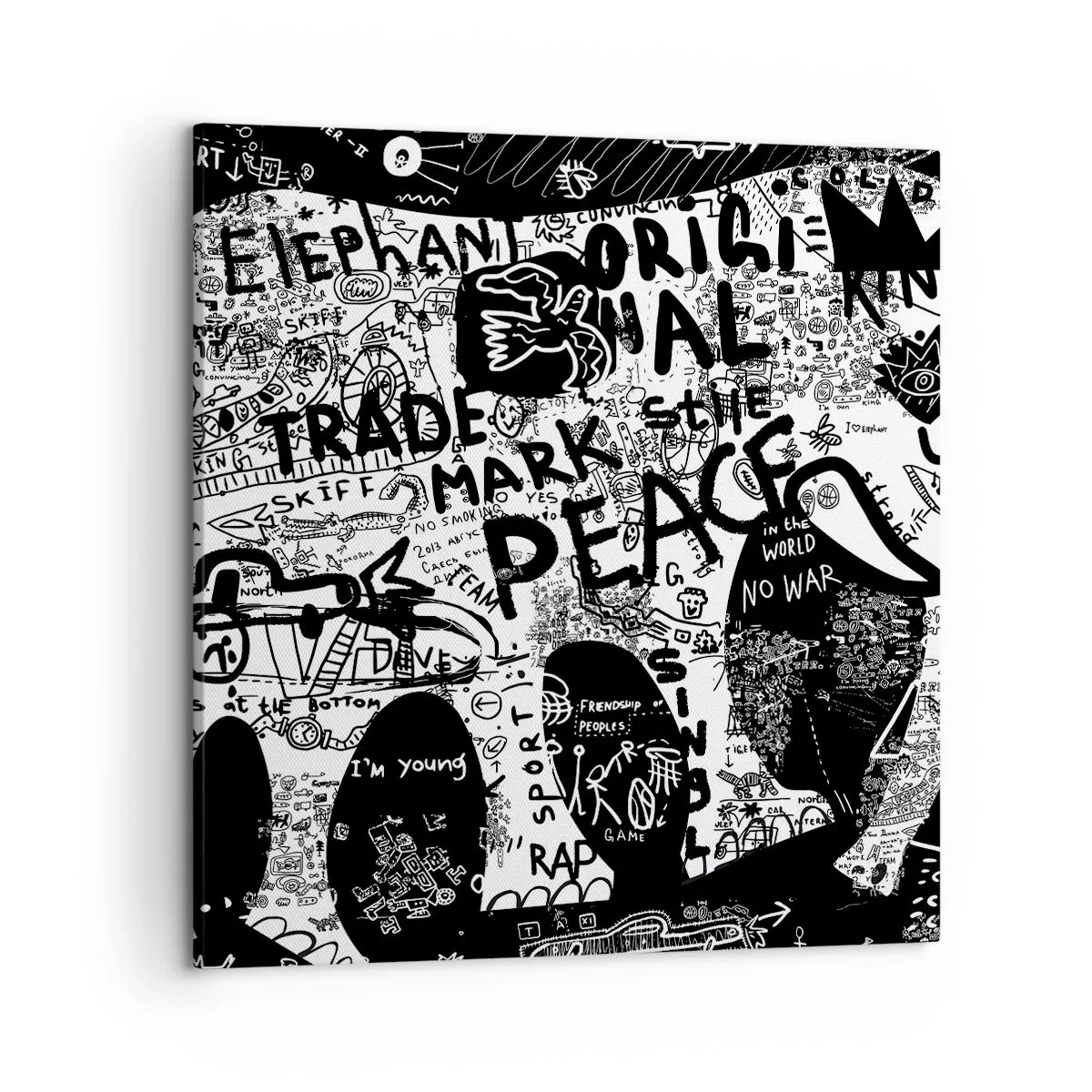Schilderen op canvas - Rijke straatwereld - 50x50 cm