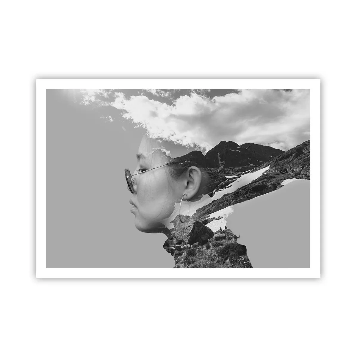 Poster - Top en bewolkt portret - 100x70 cm