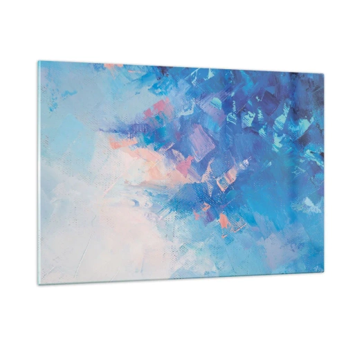 Schilderen op glas - Winter abstractie - 120x80 cm
