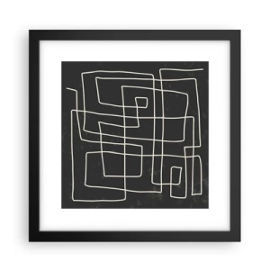 Poster in een zwarte lijst - Niet zo eenvoudig - 30x30 cm