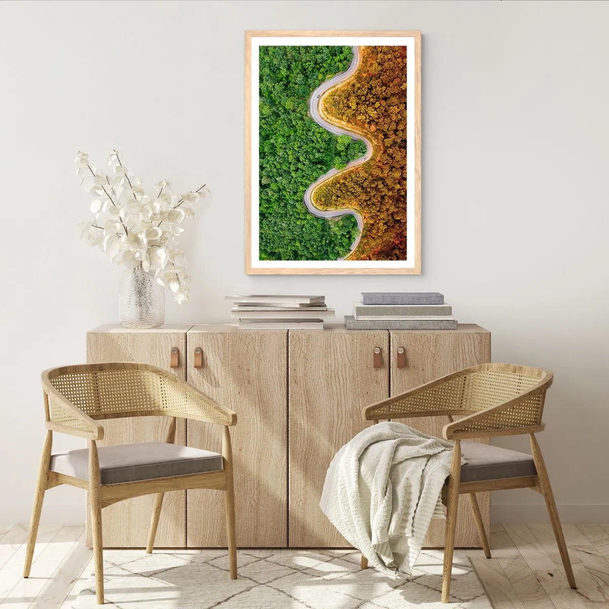 Een poster in een licht eiken lijst - Grenzen en doorbraken - 40x50 cm
