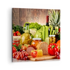 Schilderen op canvas - Gerookt, gebakken en gemarineerd - 50x50 cm