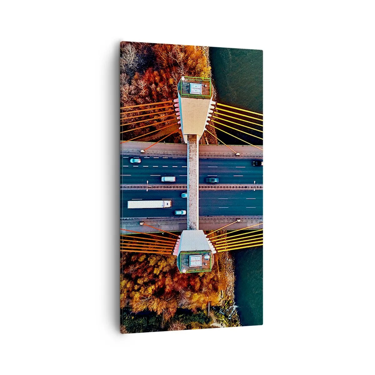 Schilderen op canvas - BEYOND the waters, beyond the forest - 55x100 cm