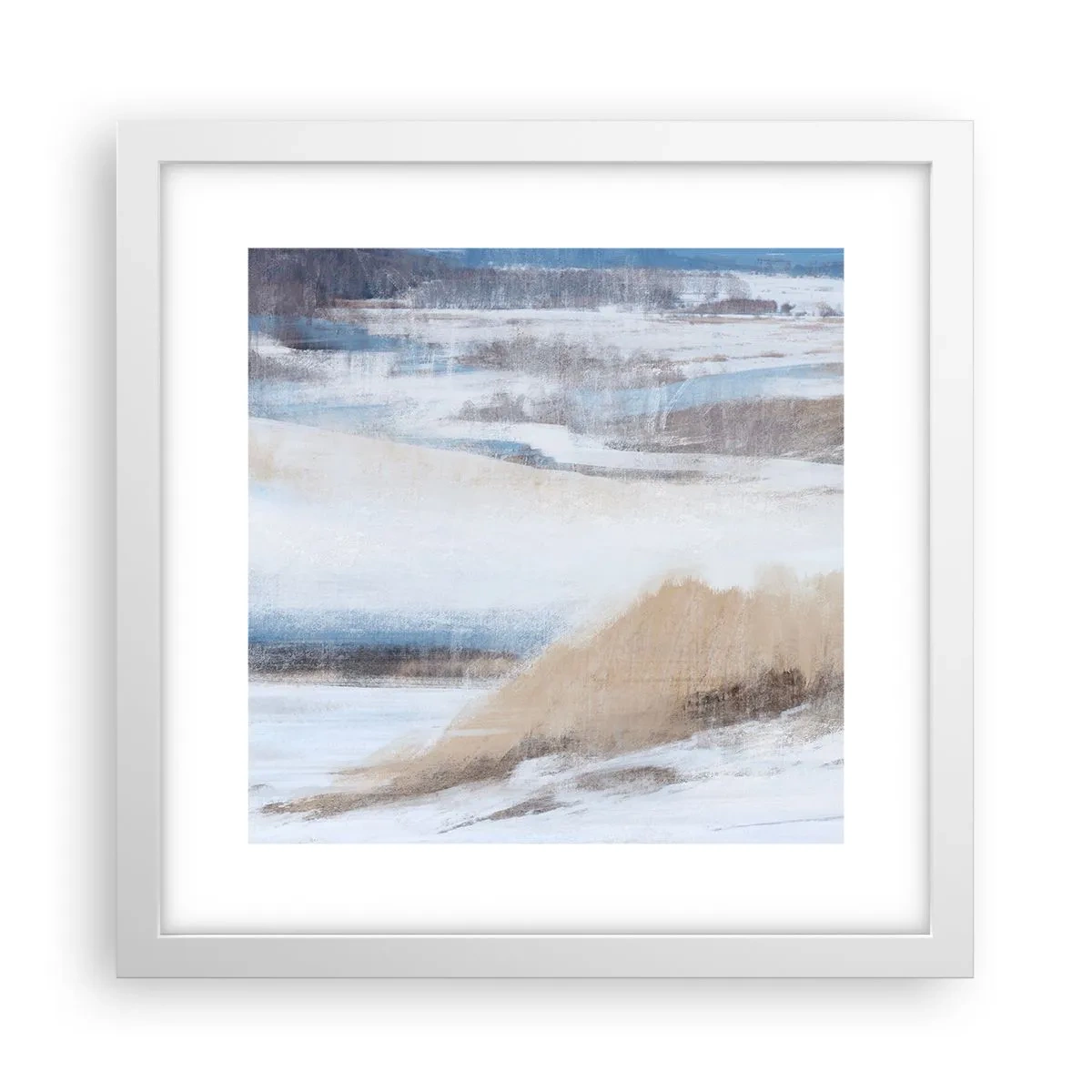 Poster in een witte lijst - Winterse compositie - 30x30 cm
