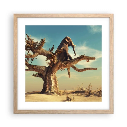 Een poster in een licht eiken lijst - Een nieuw gezichtspunt - 40x40 cm