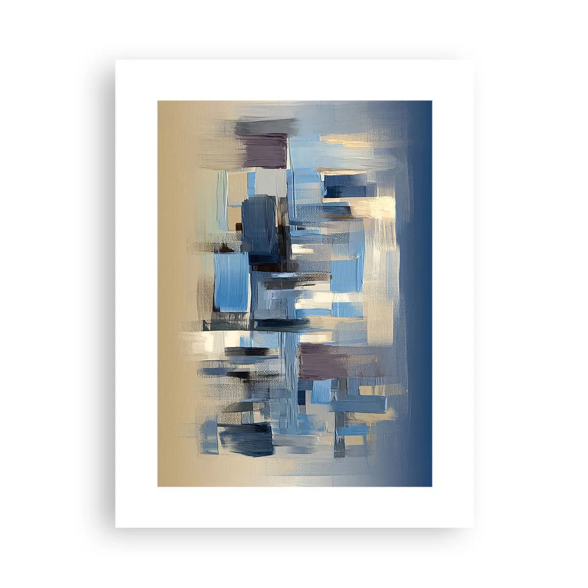 Poster - Blauwe constructie - 30x40 cm