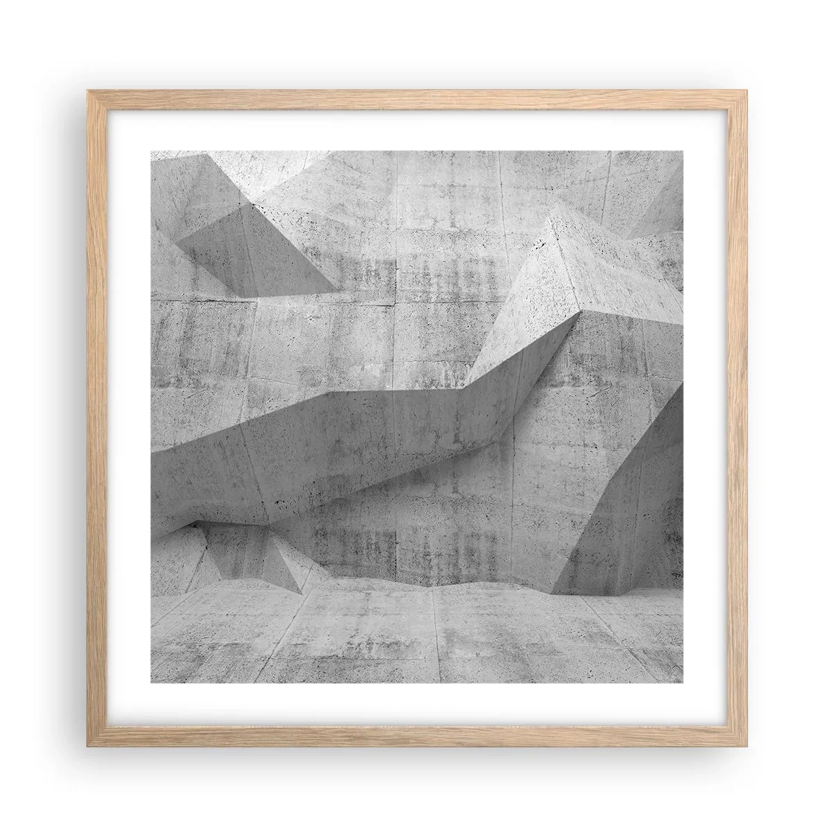 Een poster in een licht eiken lijst - Een echte uitdaging - 50x50 cm