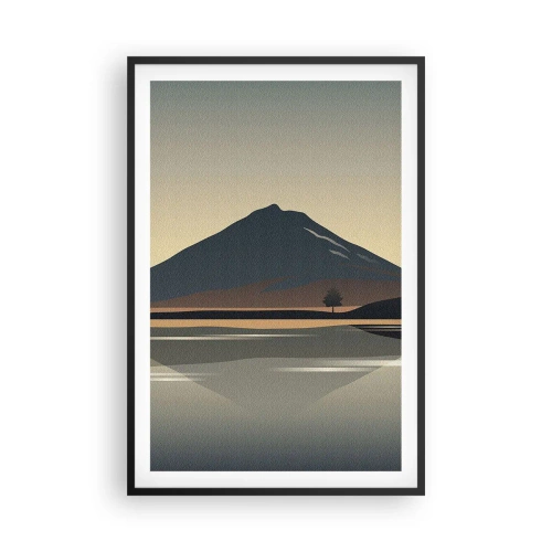 Poster in een zwarte lijst - Spiegelreflectie - 61x91 cm