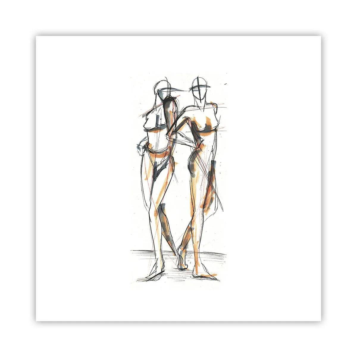 Poster - Een studie van genade - 40x40 cm