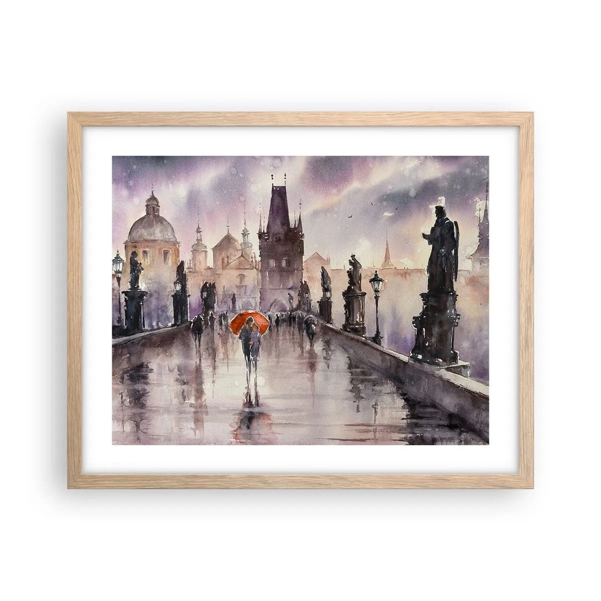 Een poster in een licht eiken lijst - Mensen veranderen niet - 50x40 cm