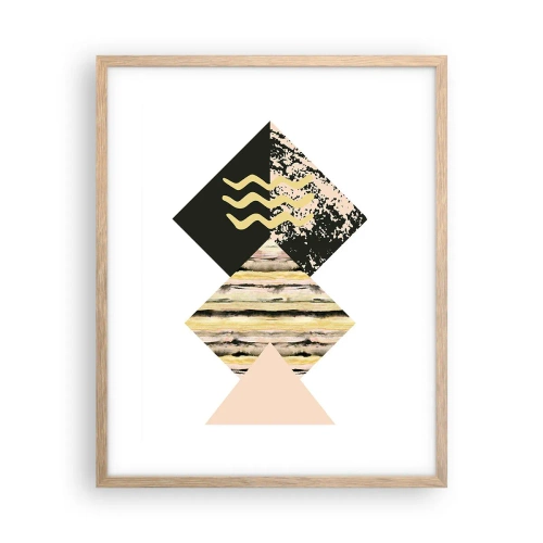 Een poster in een licht eiken lijst - Er is niet zo eenvoudig - 40x50 cm