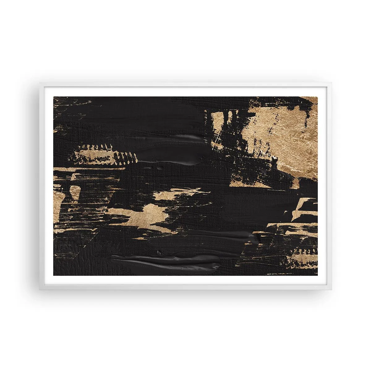 Poster in een witte lijst - Spoor van aanraking - 100x70 cm