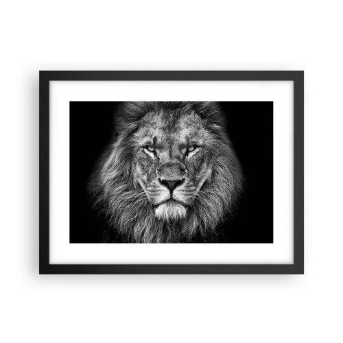 Poster in een zwarte lijst - In een kroningskleed - 40x30 cm