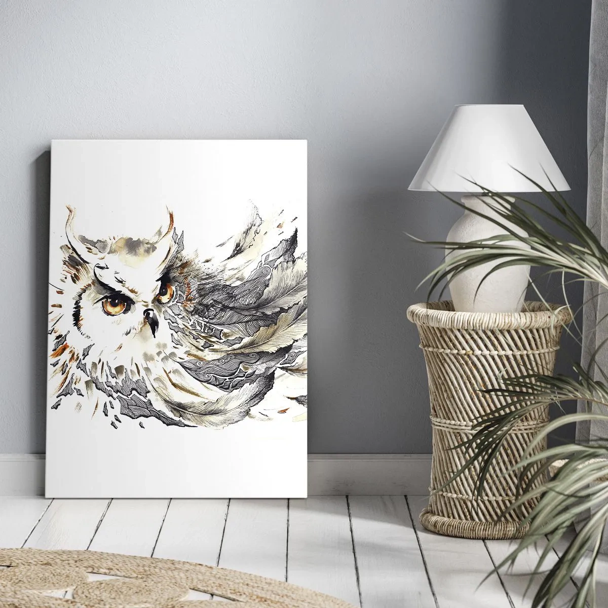 Schilderen op canvas - Ze kwam uit de wereld van magie - 50x70 cm