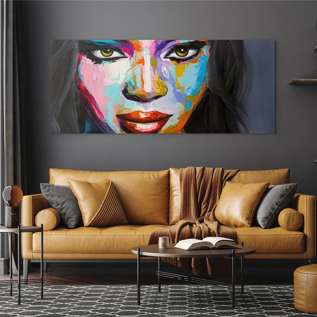 Schilderen op glas - Het is onmogelijk om je ogen af te houden - 140x50 cm