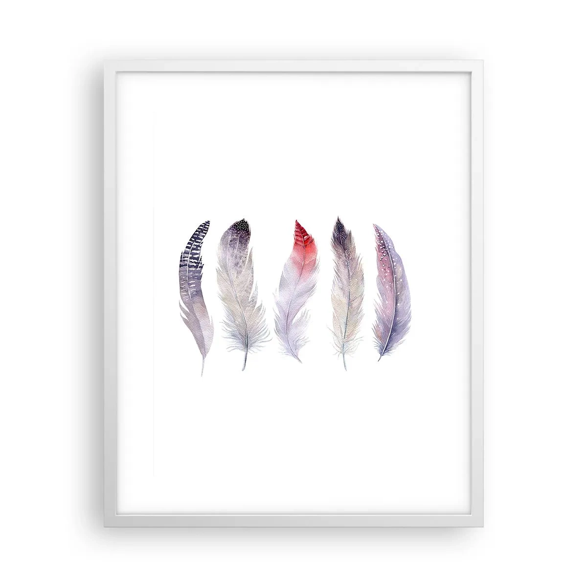 Poster in een witte lijst - Delicaat als veelkleurige mist - 40x50 cm