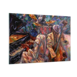 Schilderen op glas - In hetzelfde ritme - 100x70 cm