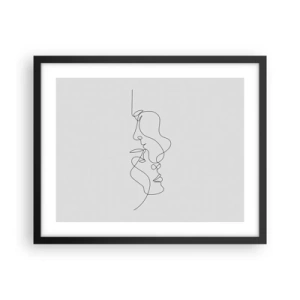 Poster in een zwarte lijst - De hitte van bittere verlangens - 50x40 cm