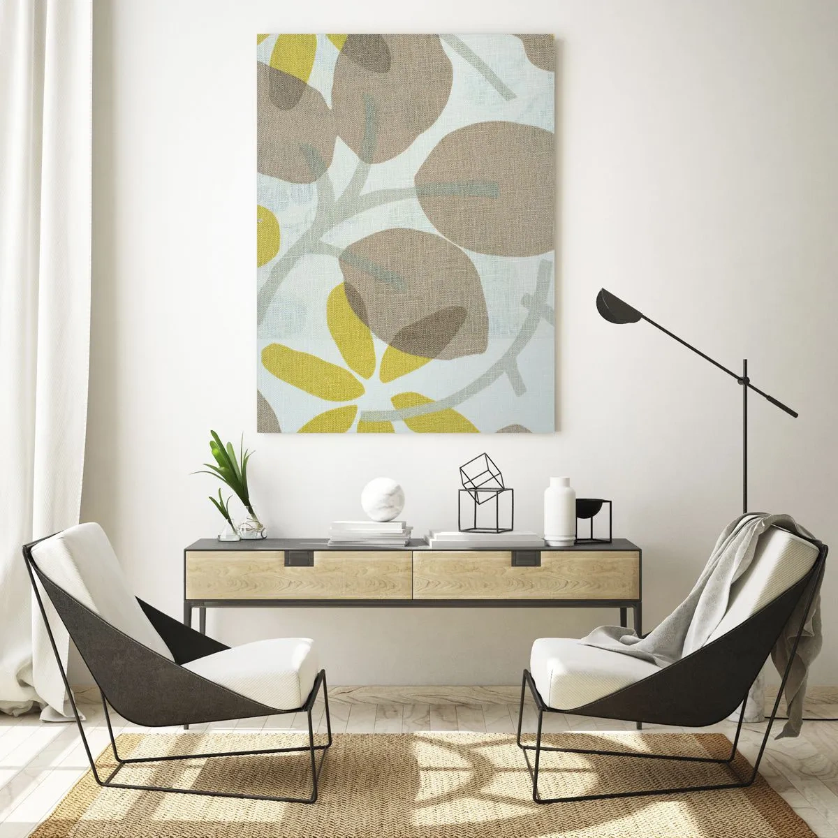 Schilderen op glas - Compositie in volle zon - 50x70 cm