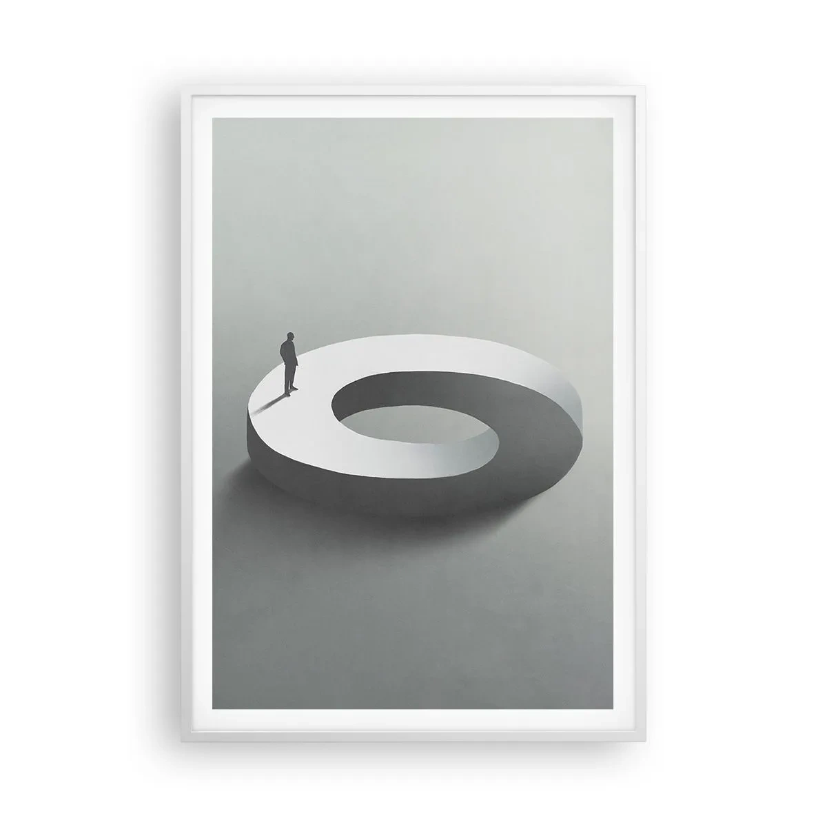 Poster in een witte lijst - En wees hier slim - 70x100 cm