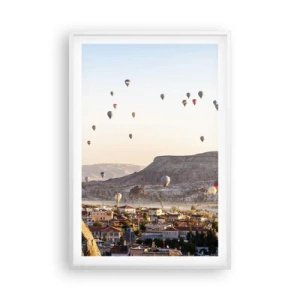Poster in een witte lijst - Als schepen in de lucht - 61x91 cm
