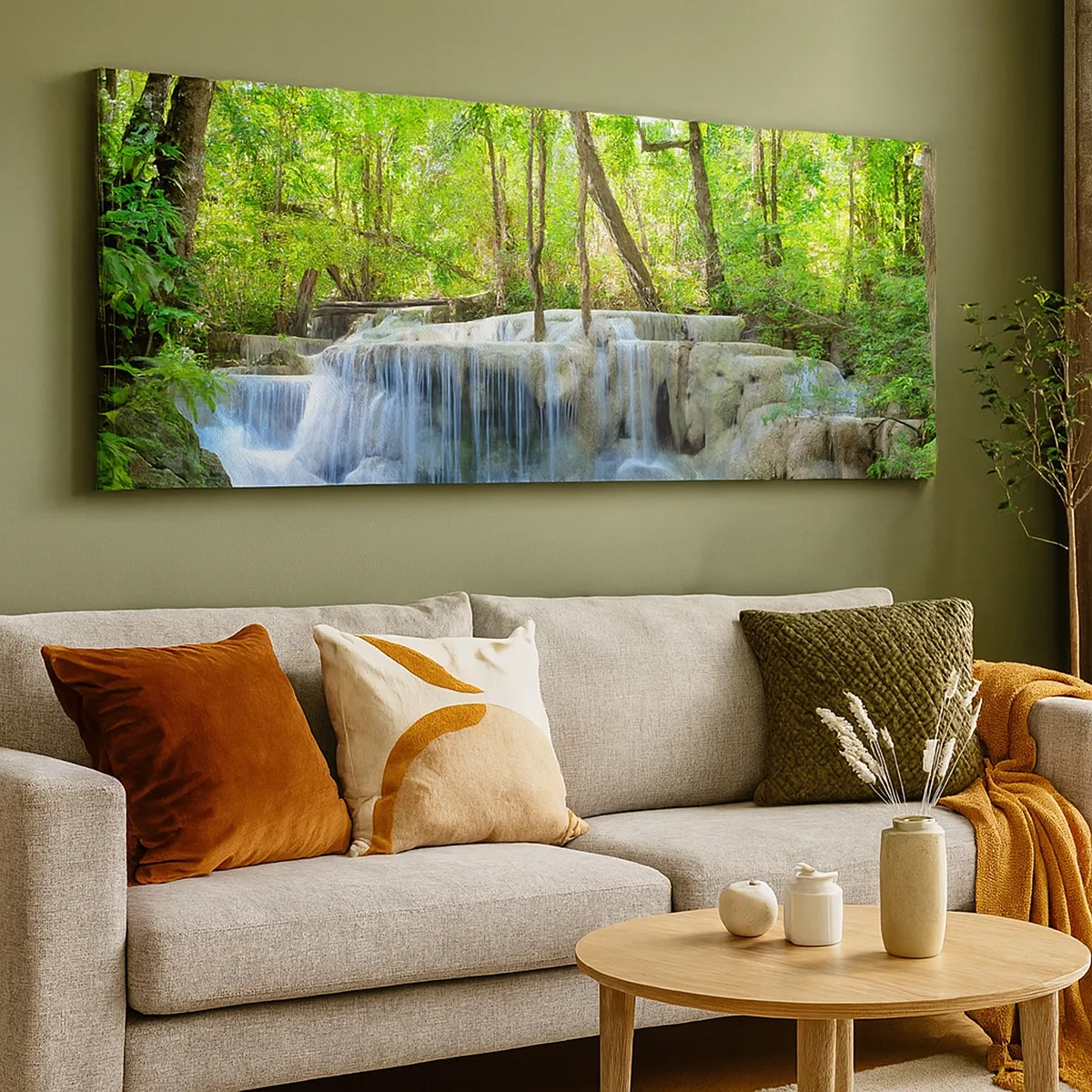 Schilderen op canvas - Verdrinken in turkoois en groen - 30x30 cm