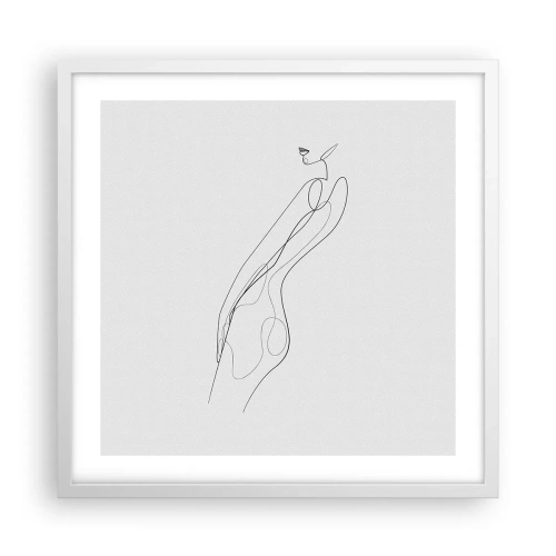 Poster in een witte lijst - Gewoon een belofte - 50x50 cm